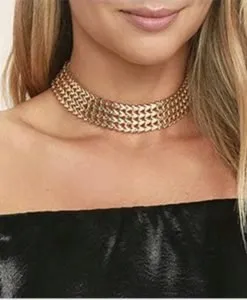 Gold Pleated Choker