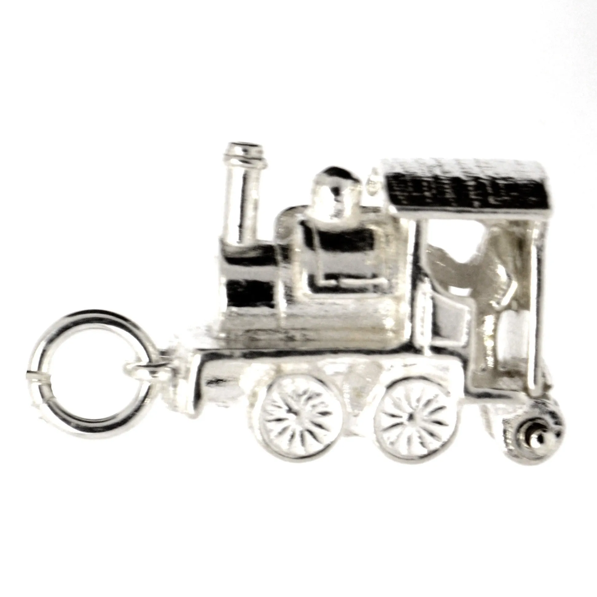 Gold Steam Engine Train Charm