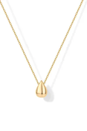 Gold Teardrop Pendant Necklace