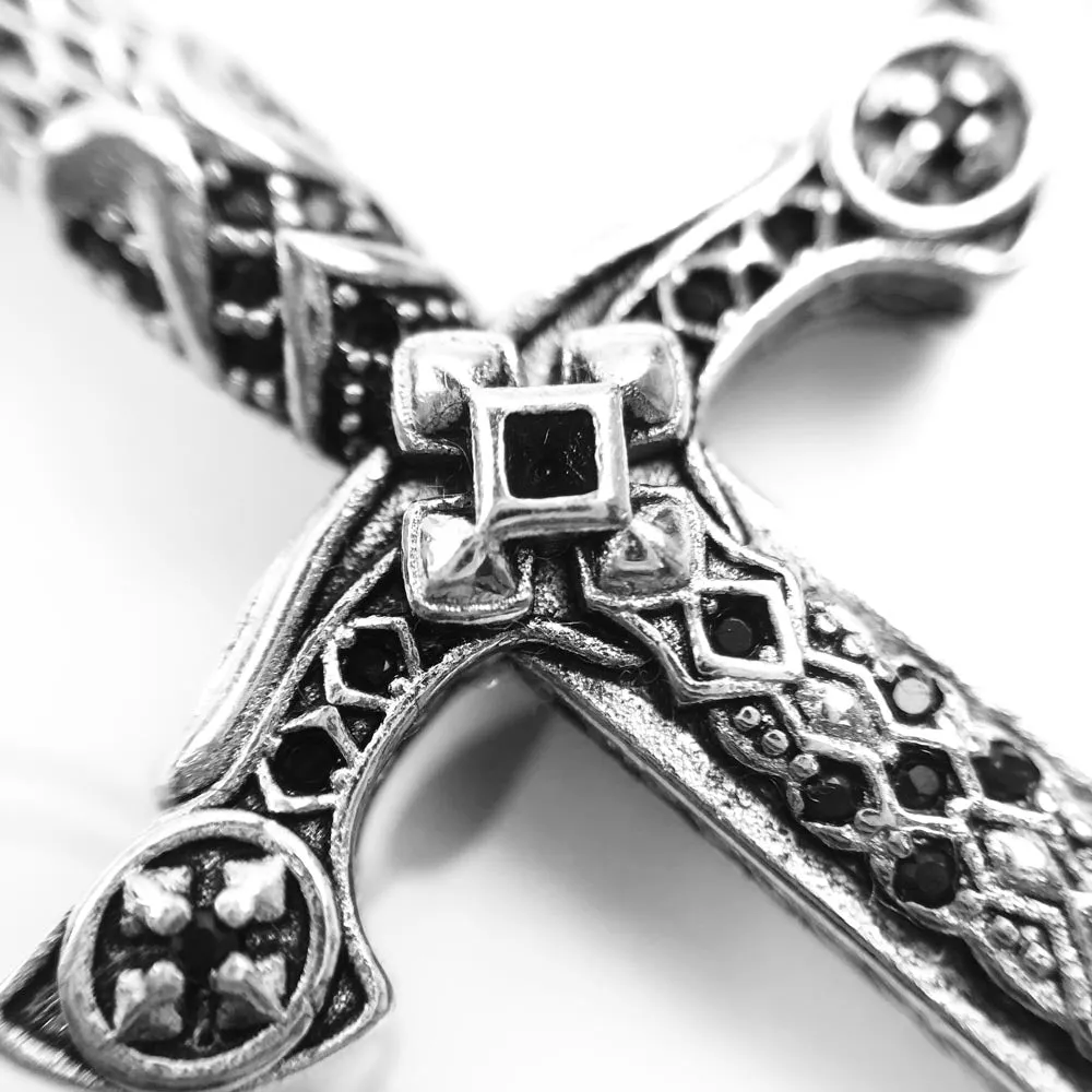 Gothic European Style Sword & Knight Skull with Crown Pendants