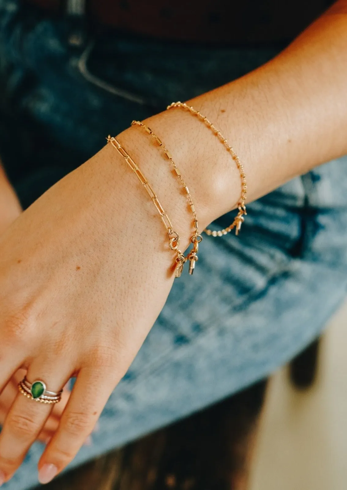 Heavy Paperclip Chain Bracelet - Gold Filled