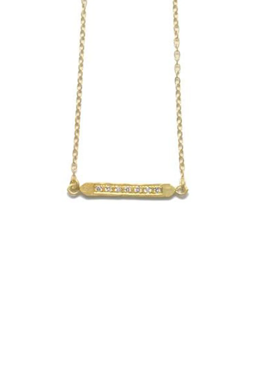 ILA Araya 14K Yellow Gold Diamond Bar Necklace