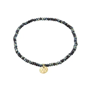 INDIE bracelet grey, gold-plated