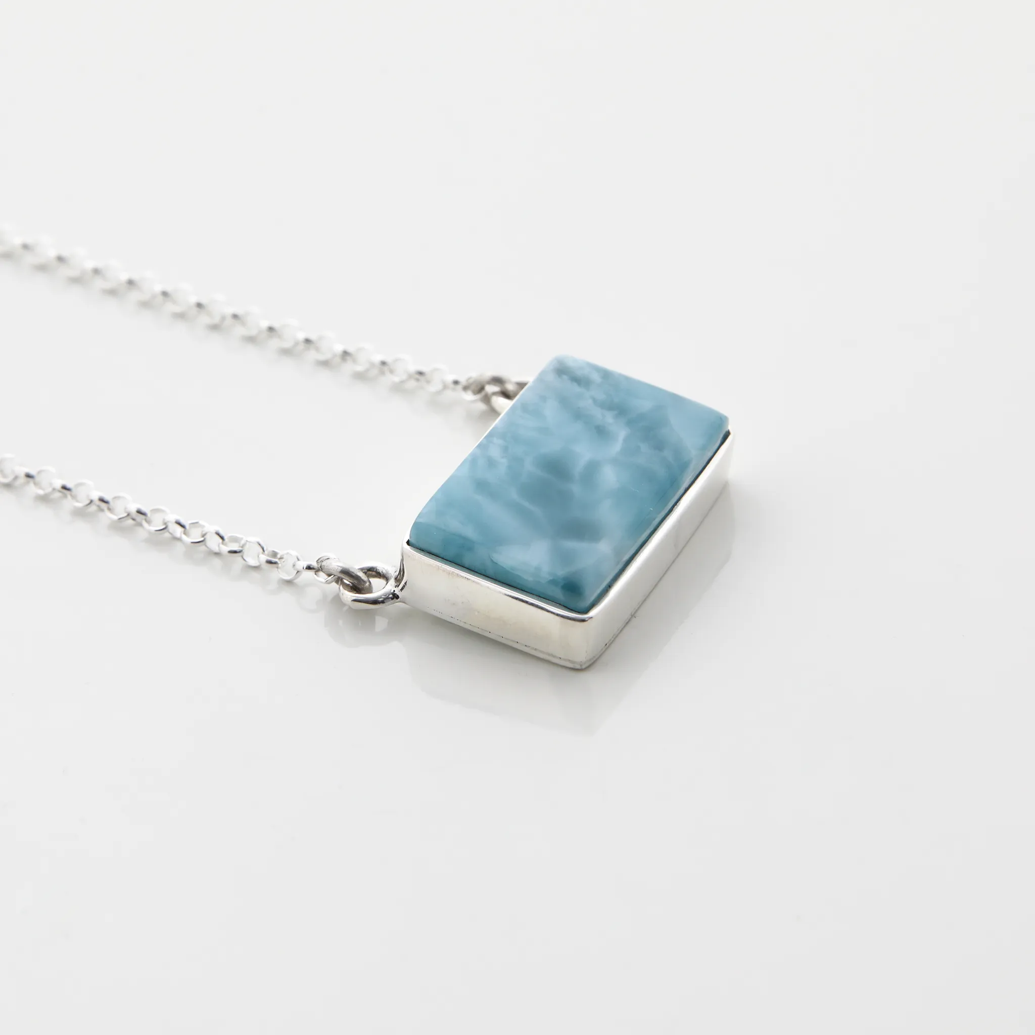 Larimar Rectangle Necklace