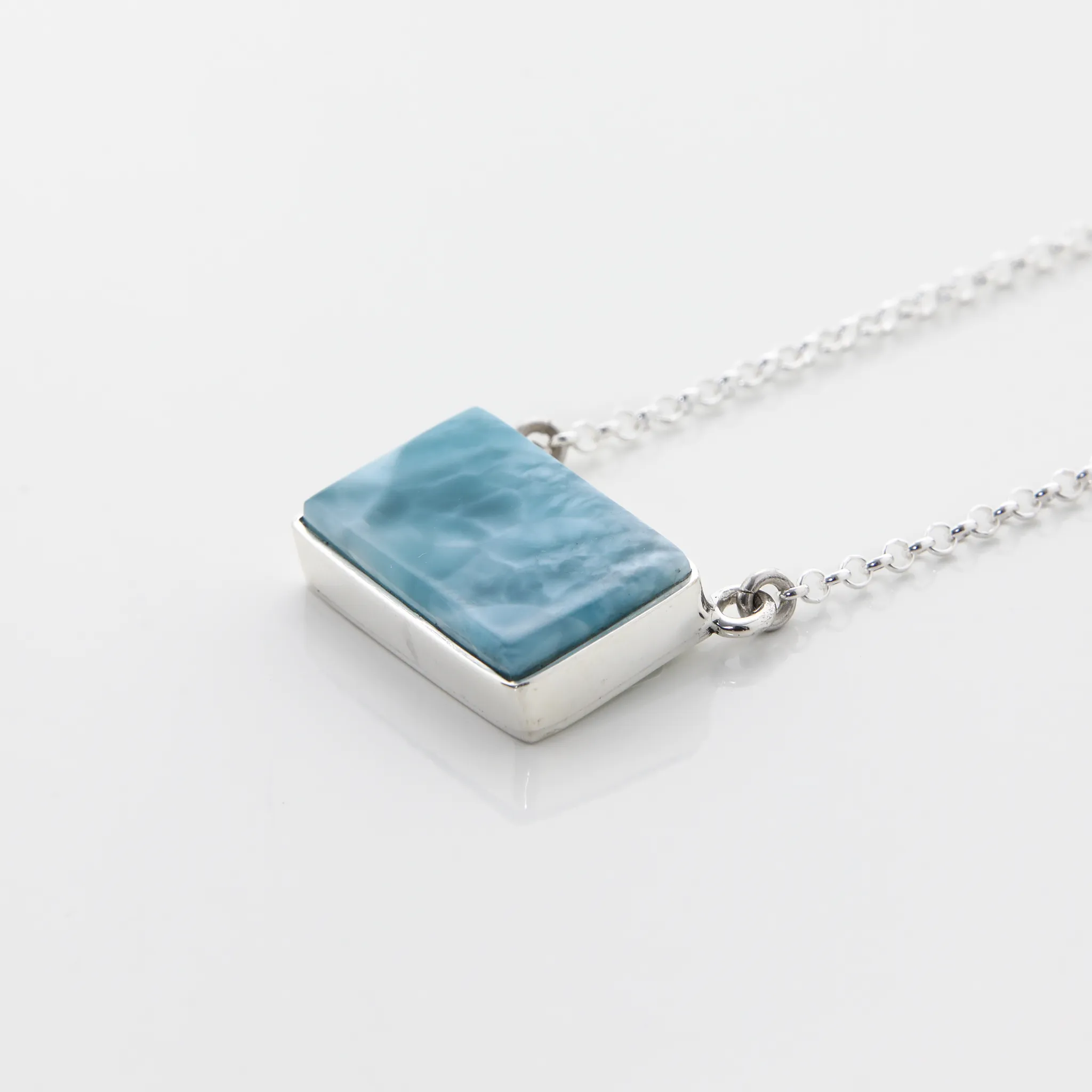 Larimar Rectangle Necklace