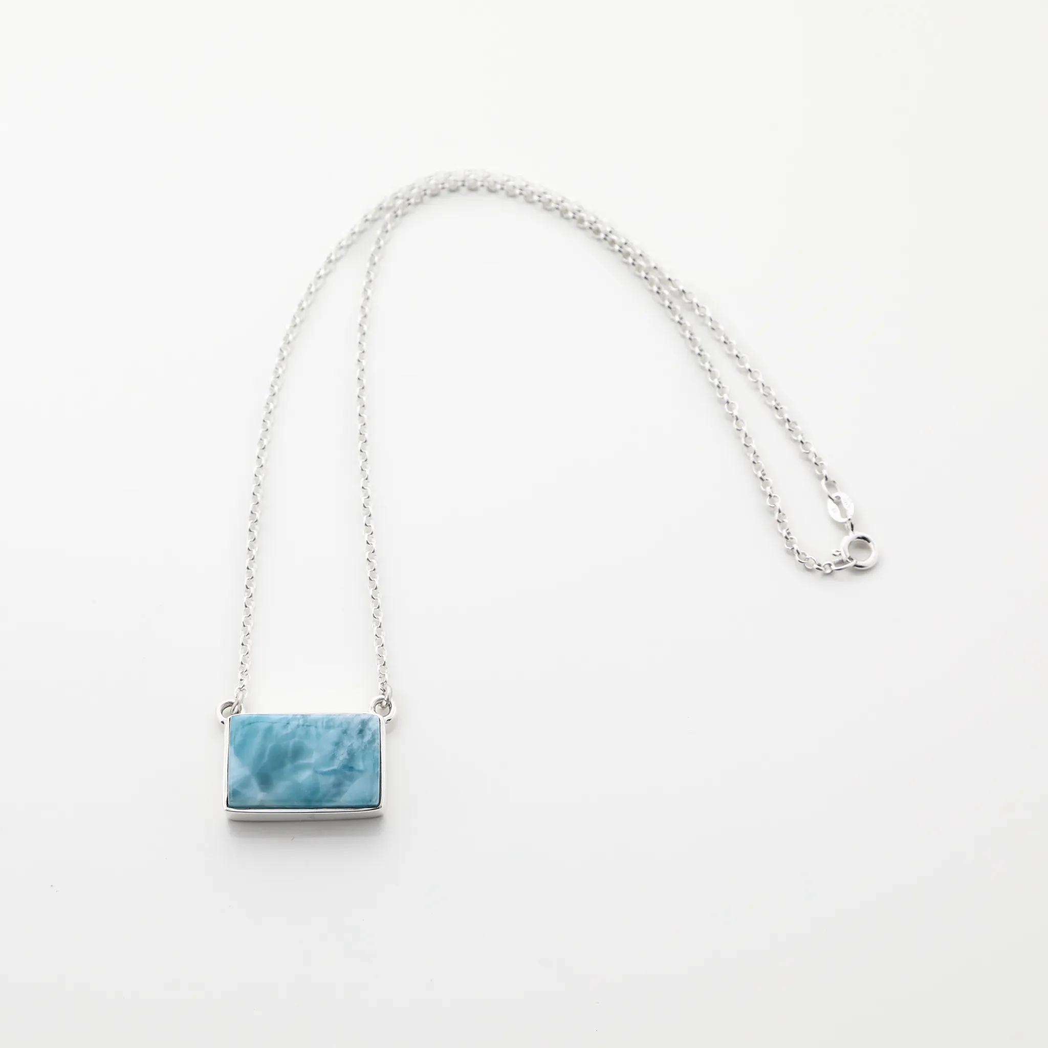 Larimar Rectangle Necklace