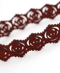 Laser Cut Rose Velvet Choker Necklace