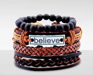 Leather Multi-Layer Braided Men's Bracelets