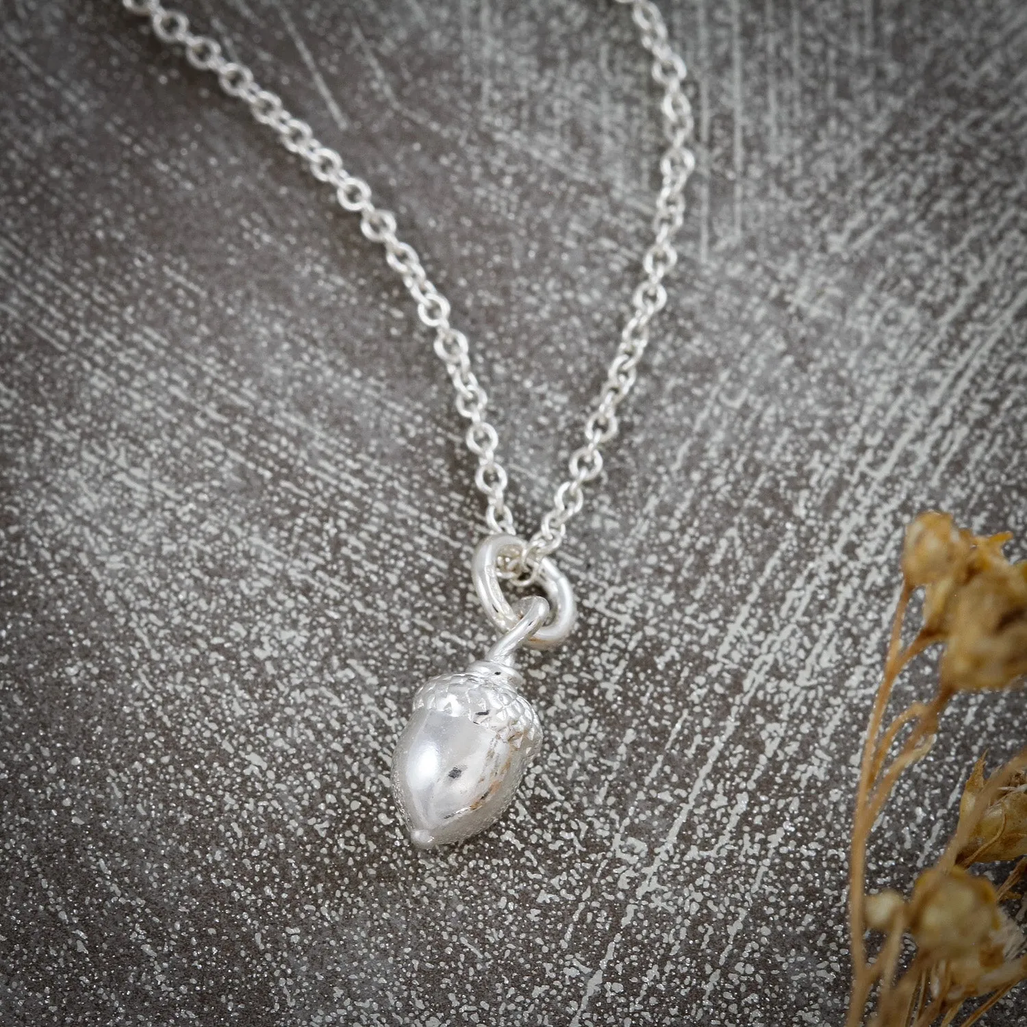 Little Acorn Silver Necklace