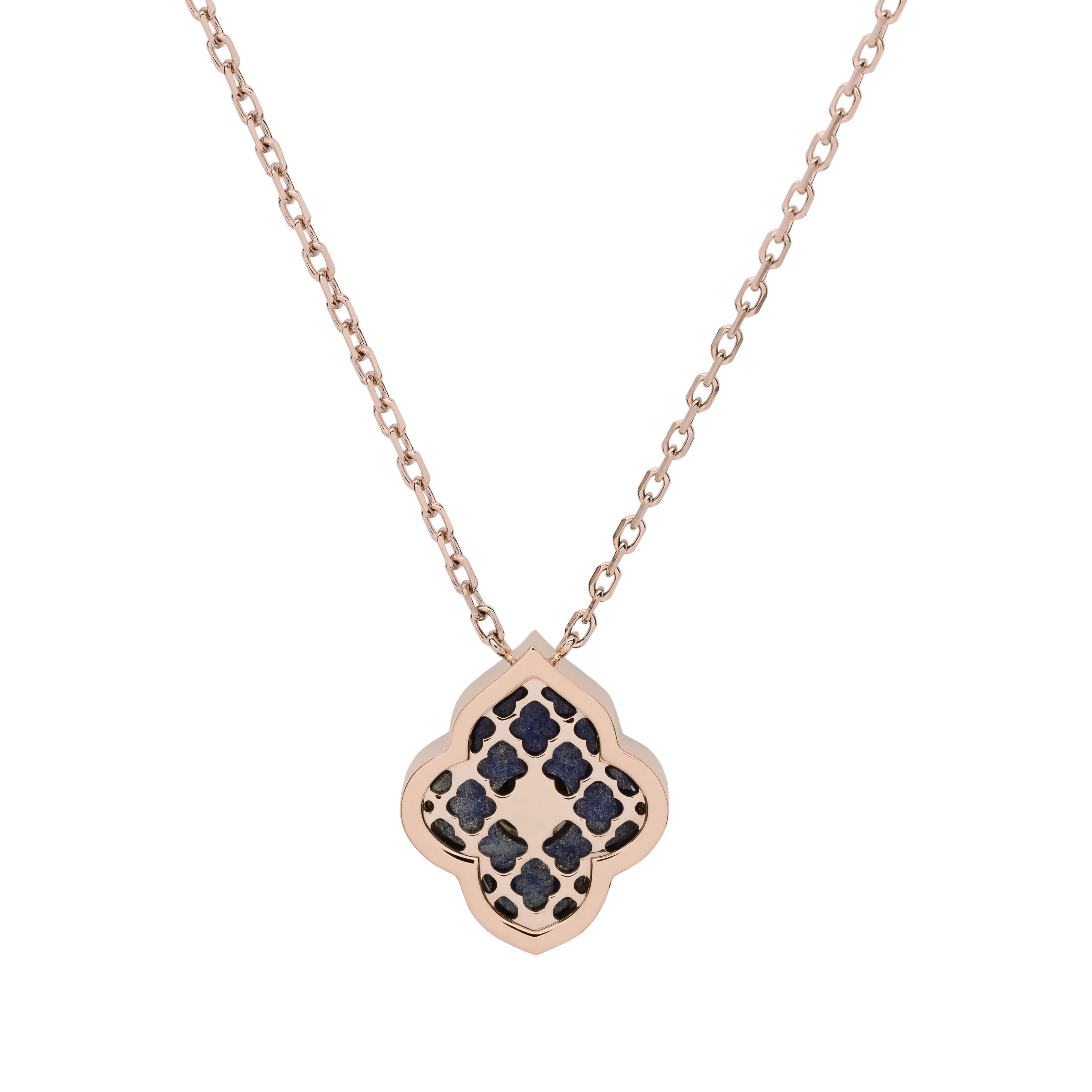 LUCE COLOUR - PENDANT ROSE GOLD LAPIS LAZULI & 1 DIAMOND S