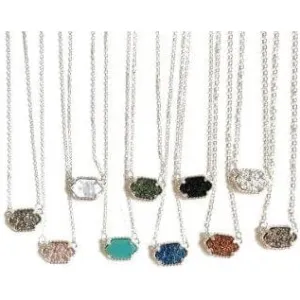 Luxury brand Druzy necklaces Jewelry silver