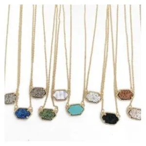 Luxury brand Druzy necklaces Jewelry