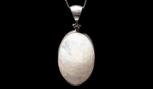 Luxury Sterling Silver Adjustable Moonstone Necklace