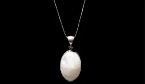 Luxury Sterling Silver Adjustable Moonstone Necklace