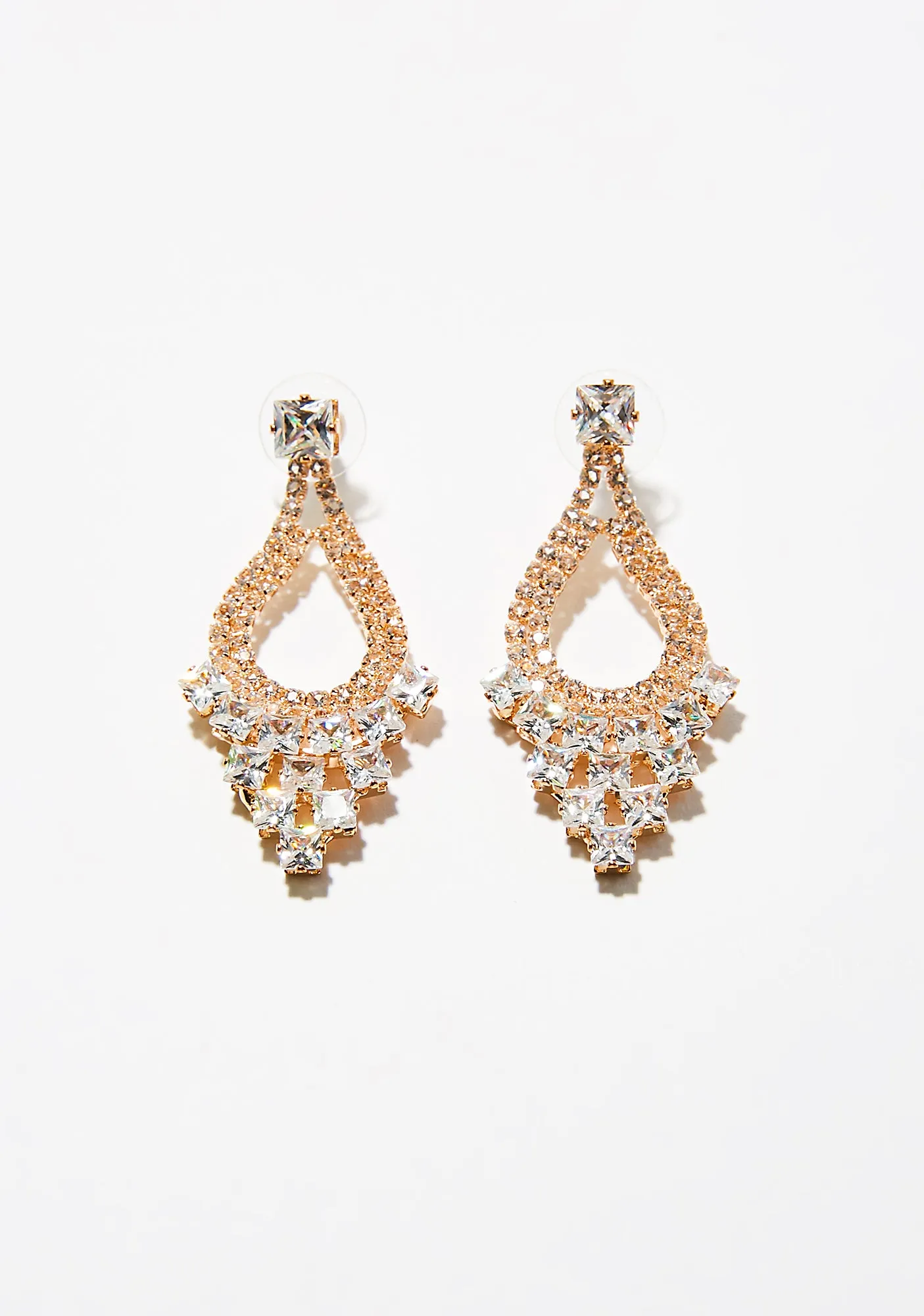 Made Of Money Rhinestone Earrings