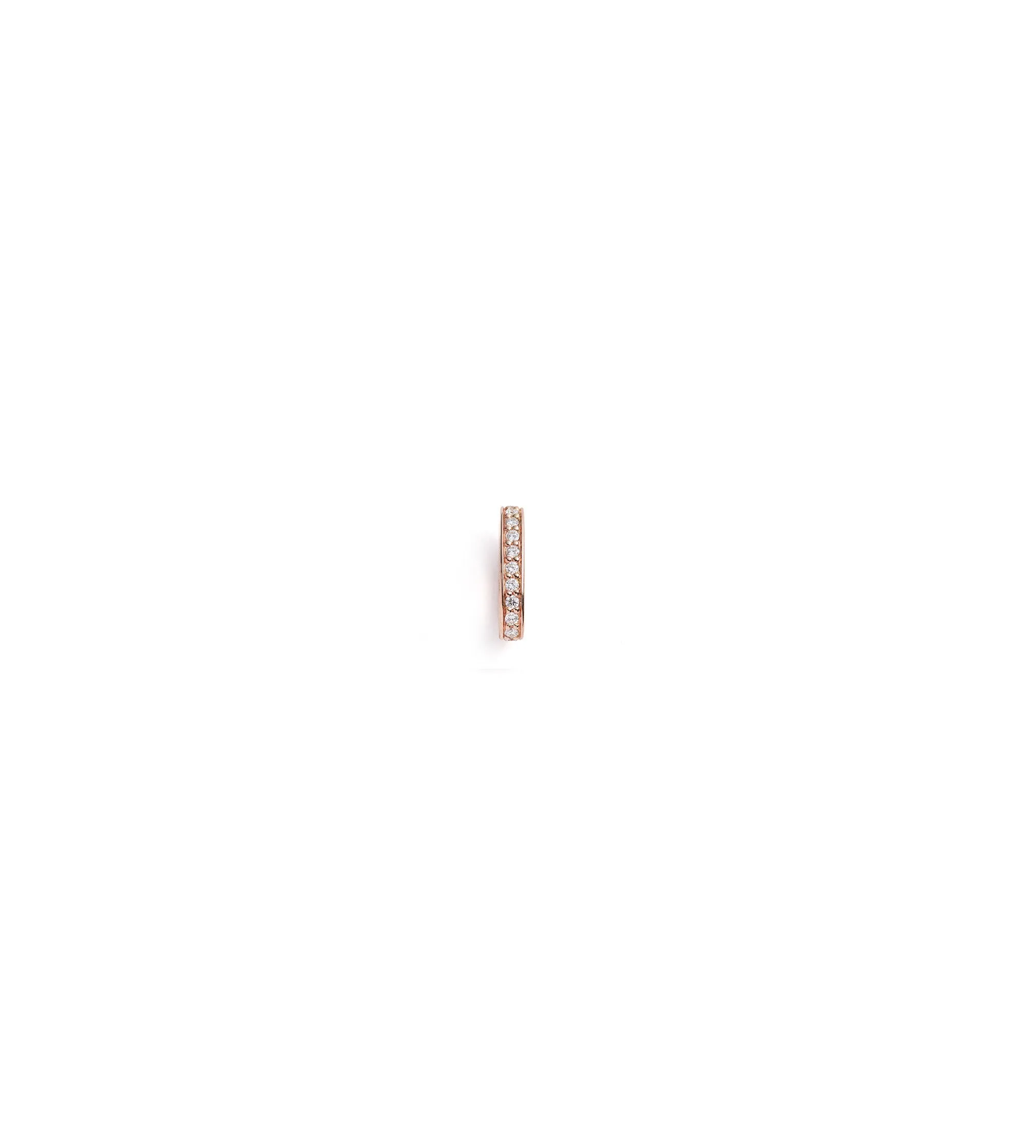 Medium Pave Oval Annex Link Rose Gold