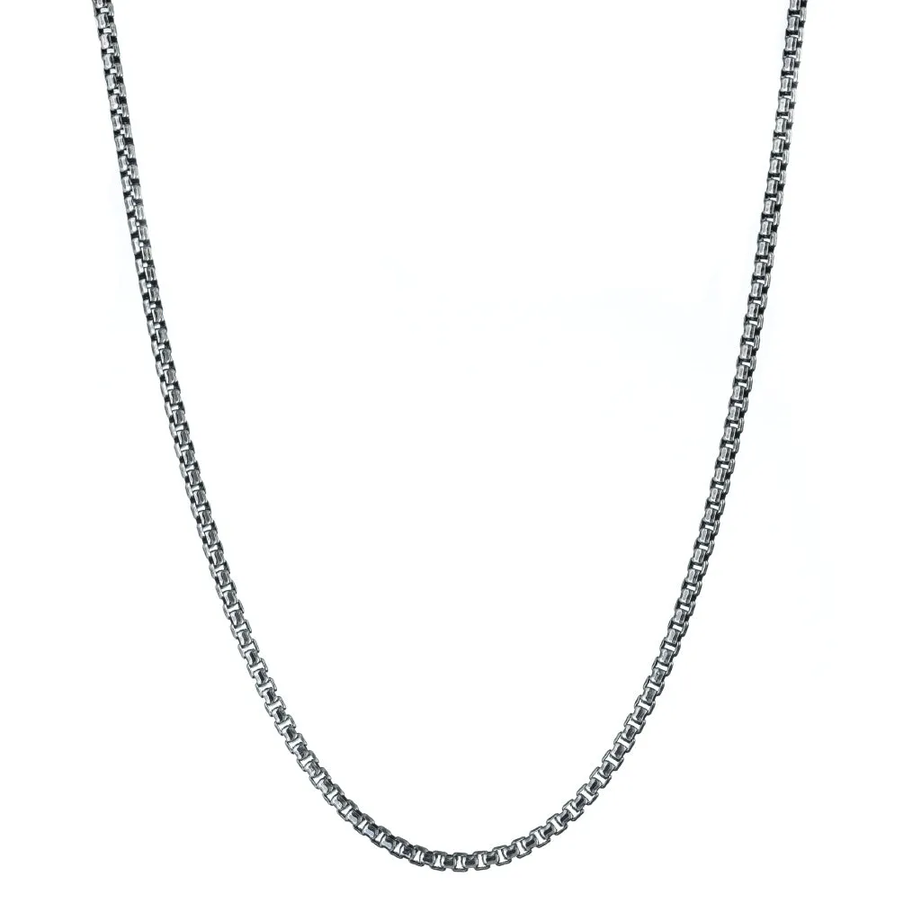 Medium Silver Box Venetian Chain 2.7mm