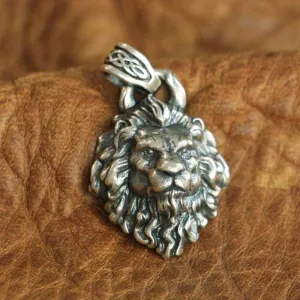 Men's Lion King Biker Pendant (925 Sterling Silver)