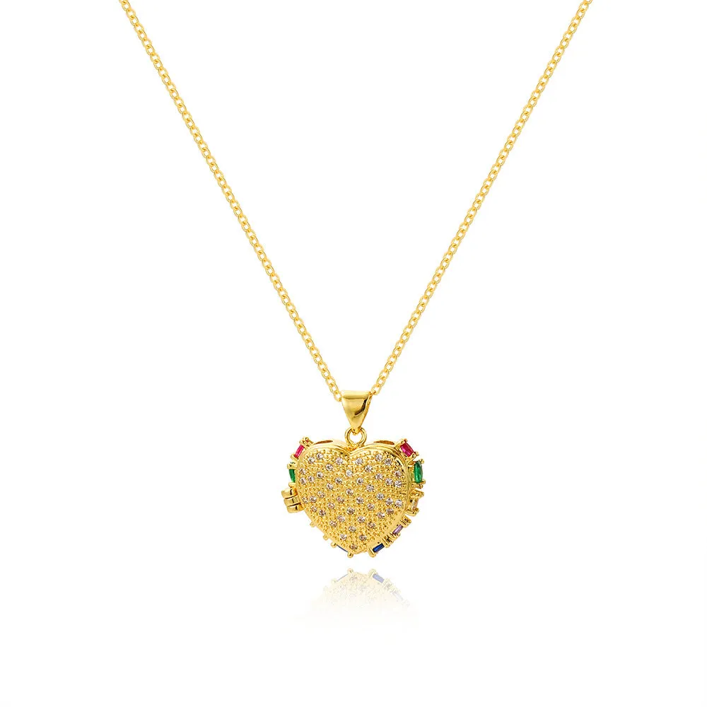 Moderate Luxury Heart Copper Electroplating Necklaces