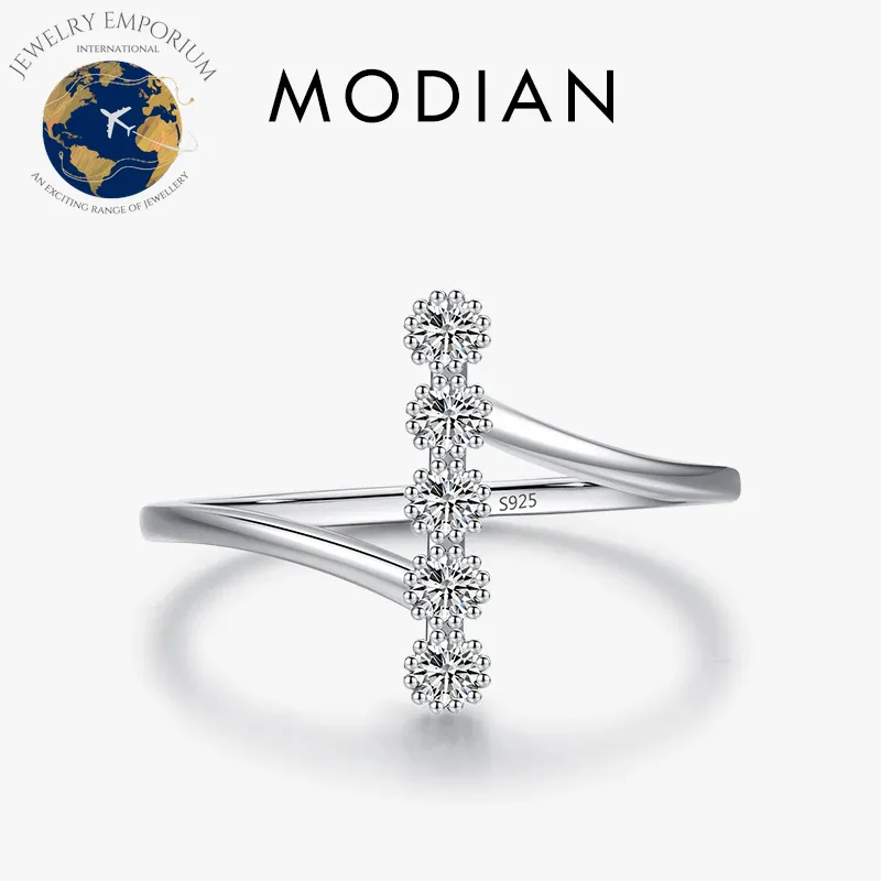 MODIAN Authentic 925 Sterling Silver Fashion Delicate Finger Rings for Women Wedding Engagement Fine Jewelry Anel Accessories