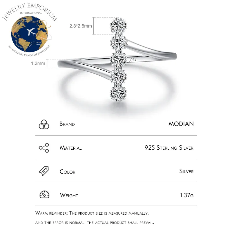 MODIAN Authentic 925 Sterling Silver Fashion Delicate Finger Rings for Women Wedding Engagement Fine Jewelry Anel Accessories