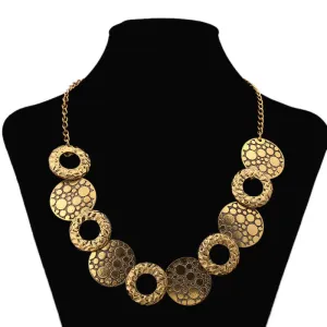 N955 - Luxury Bronze Circular Necklace