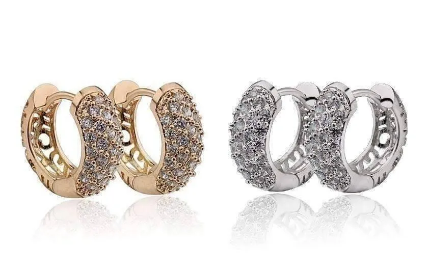 OB Youthful Collection - Petite Diamond Pave Platinum or 18K Yellow Gold Filigree Hoop Earrings