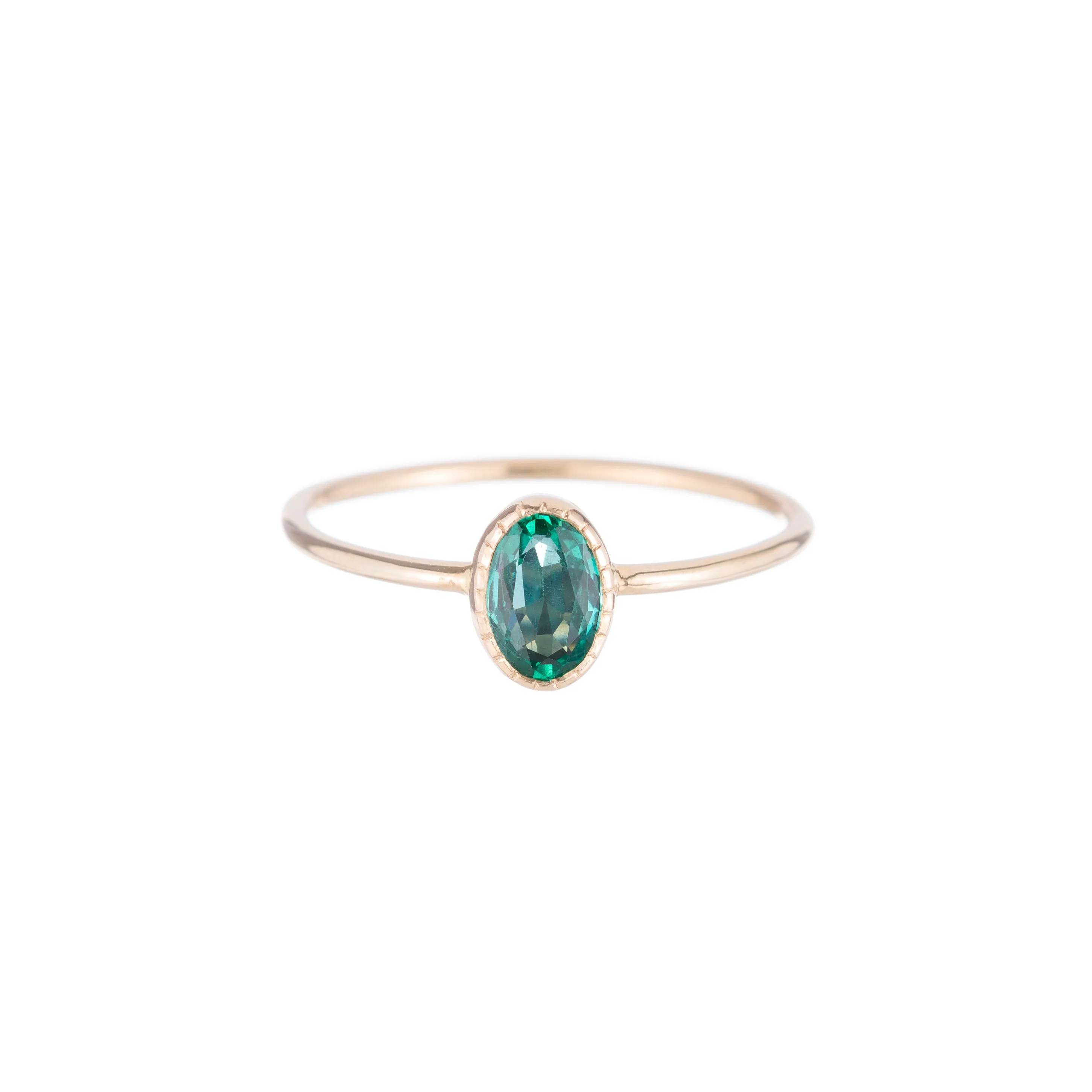 Oval Emerald Wisp Ring