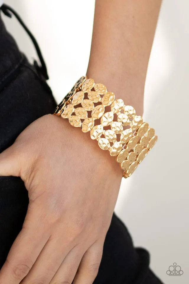 Paparazzi Bracelet ~ Tectonic Texture - Gold