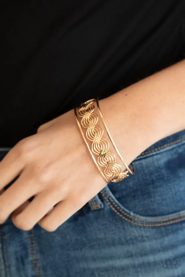 Paparazzi Bracelet ~ WEAVE An Impression - Gold