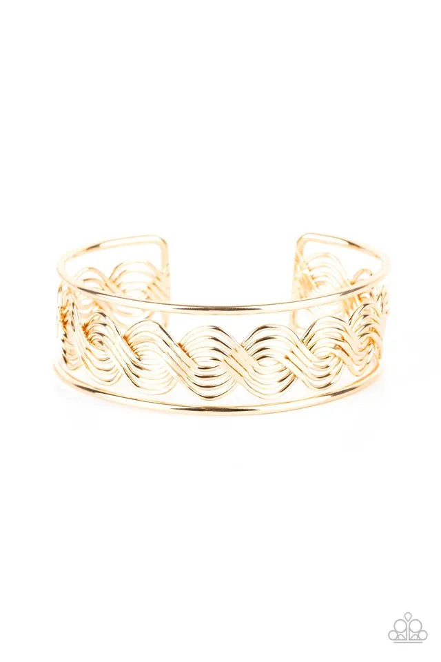 Paparazzi Bracelet ~ WEAVE An Impression - Gold