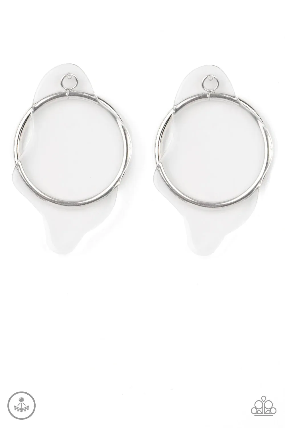 Paparazzi Earring ~ Clear The Way! - White