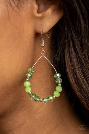 Paparazzi Earring ~ Wink Wink - Green