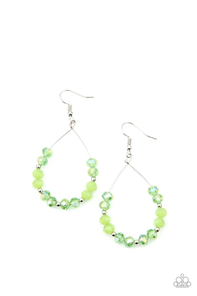 Paparazzi Earring ~ Wink Wink - Green