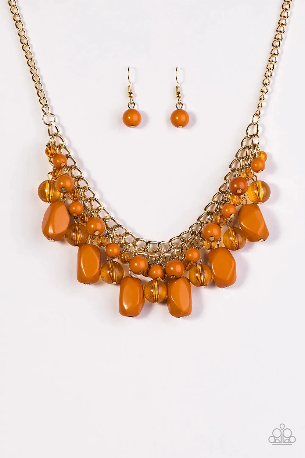 Paparazzi Necklace ~ Newport Native - Orange