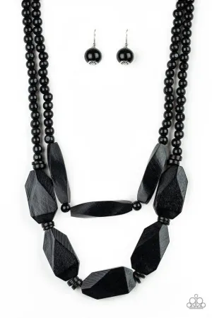 Paparazzi Necklace ~ Tropical Heat Wave - Black