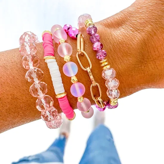 Pink Lemonade Bracelet Stack - Extended