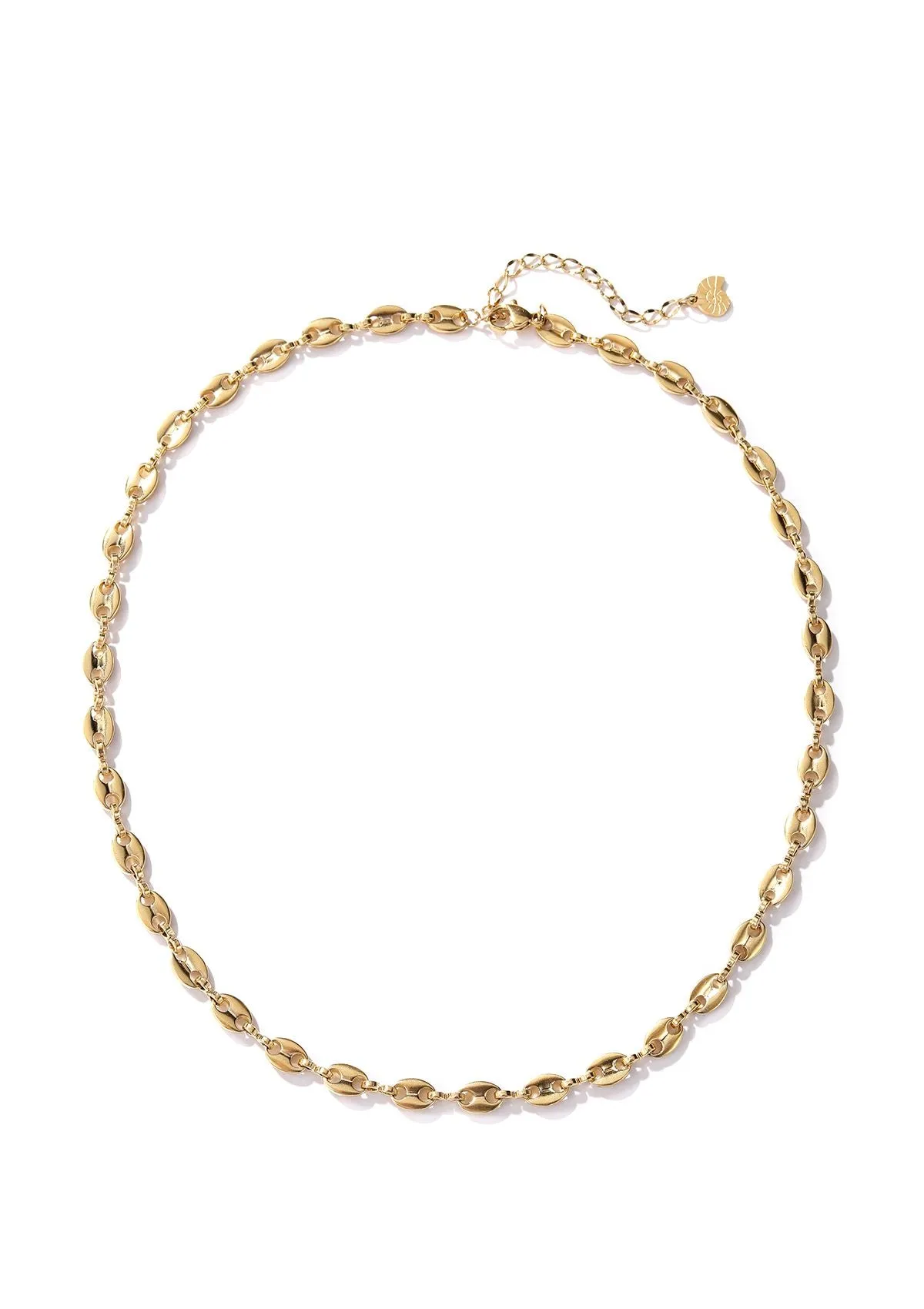 Puffed Mariner Chain Necklace Gold