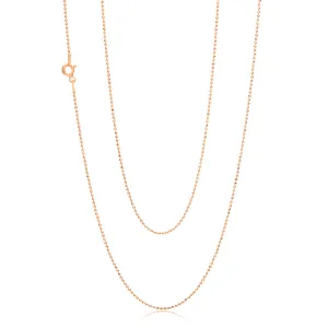 Rose Gold Plated Sterling Silver Ball Chain