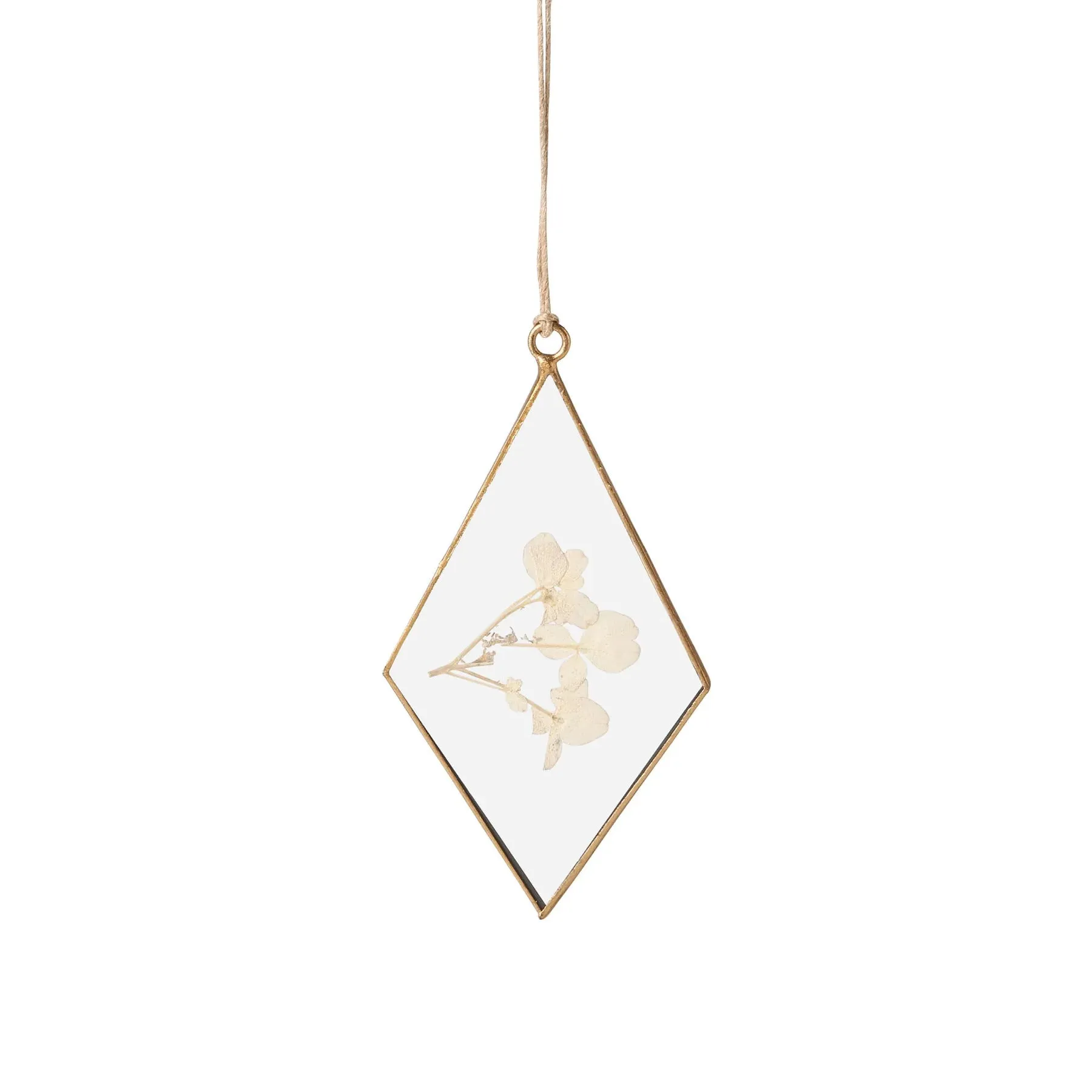 Rosy Rings Ivory Diamond Pressed Floral Suncatcher