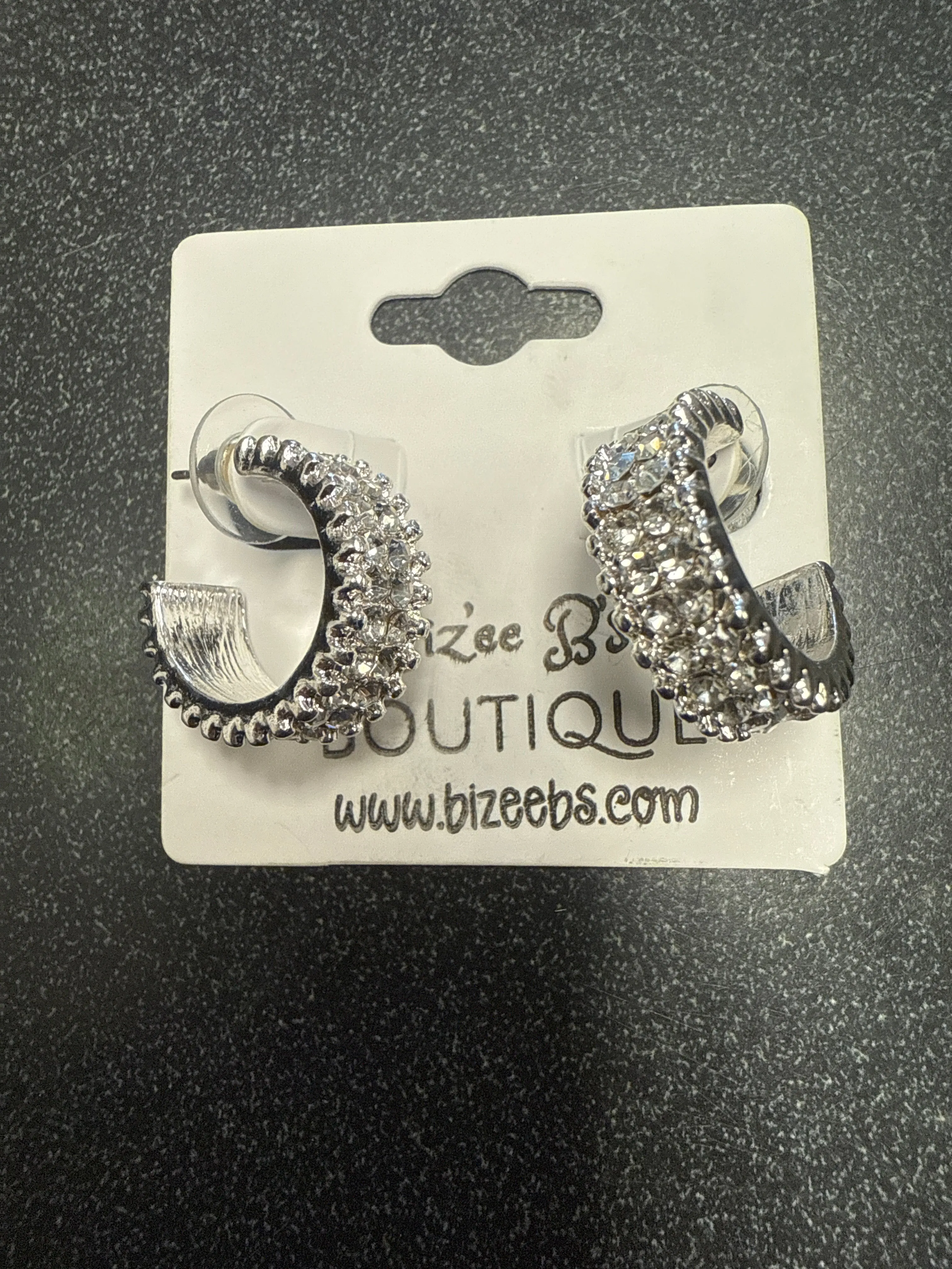 Silver Sparkly Earrings