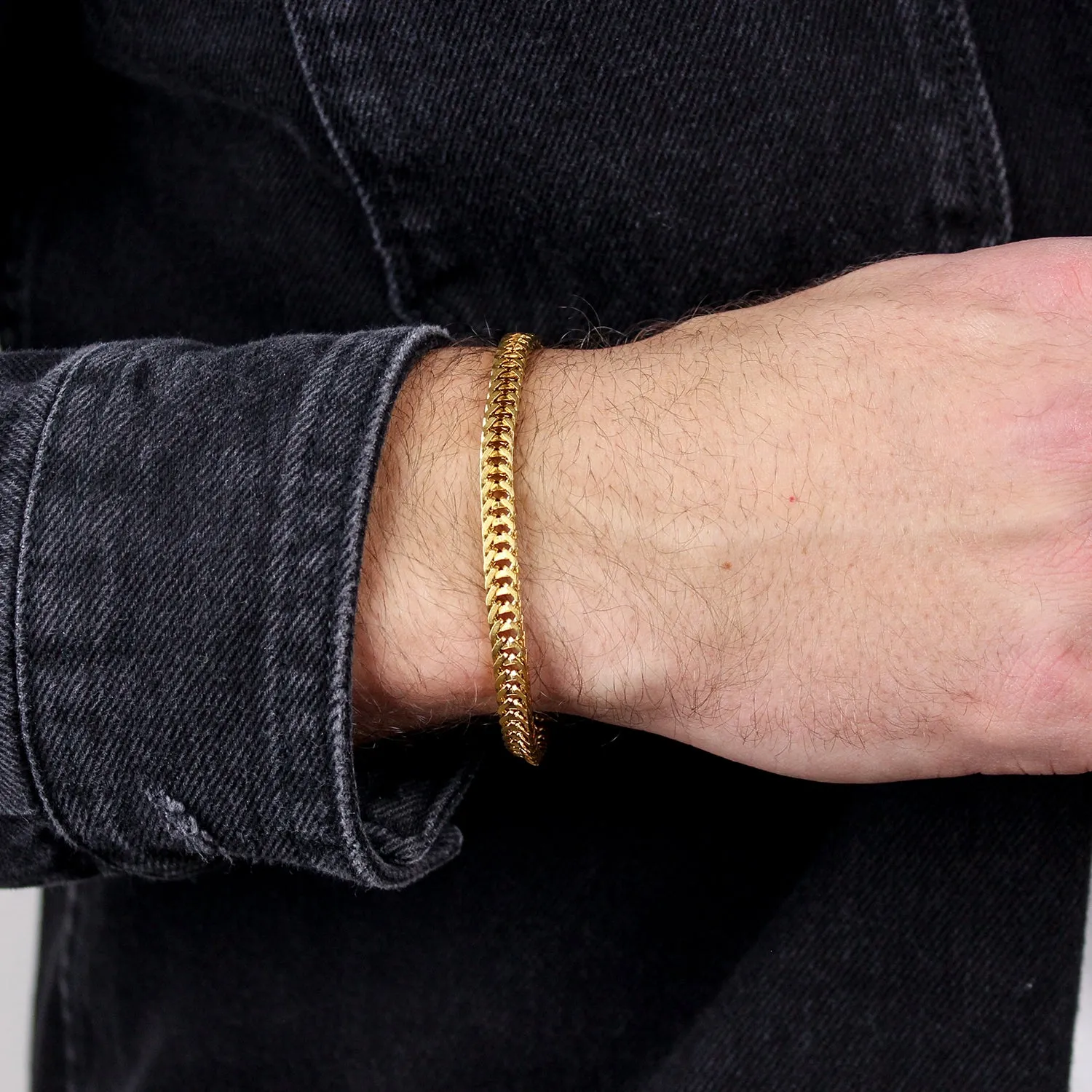 Snake Link Bracelet (Gold-Plated)