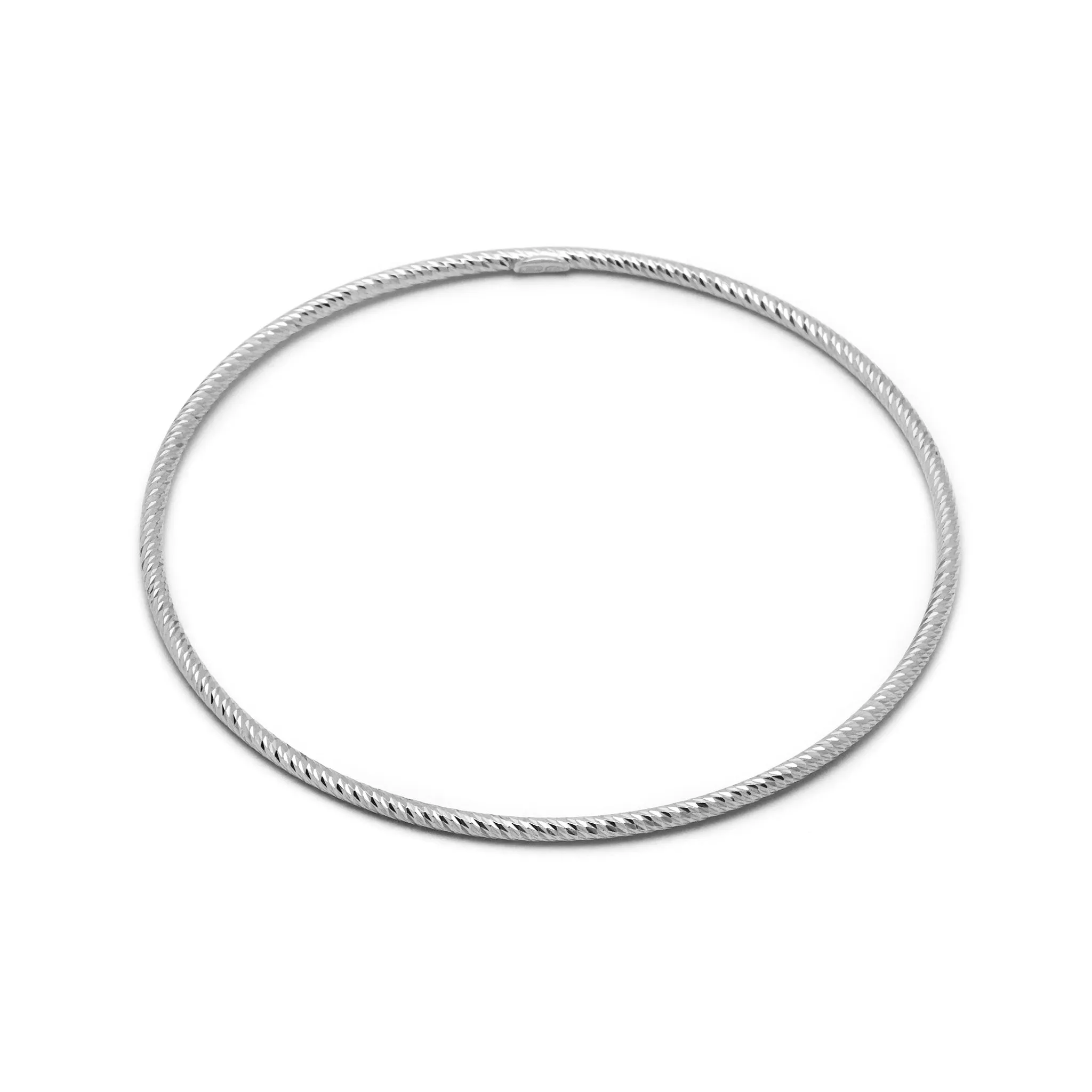 Sparkly Hoops & Matching Bangle - Silver