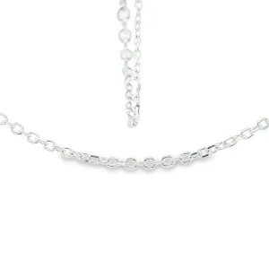 Sterling silver 20"/51cm diamond cut cable chain 27480