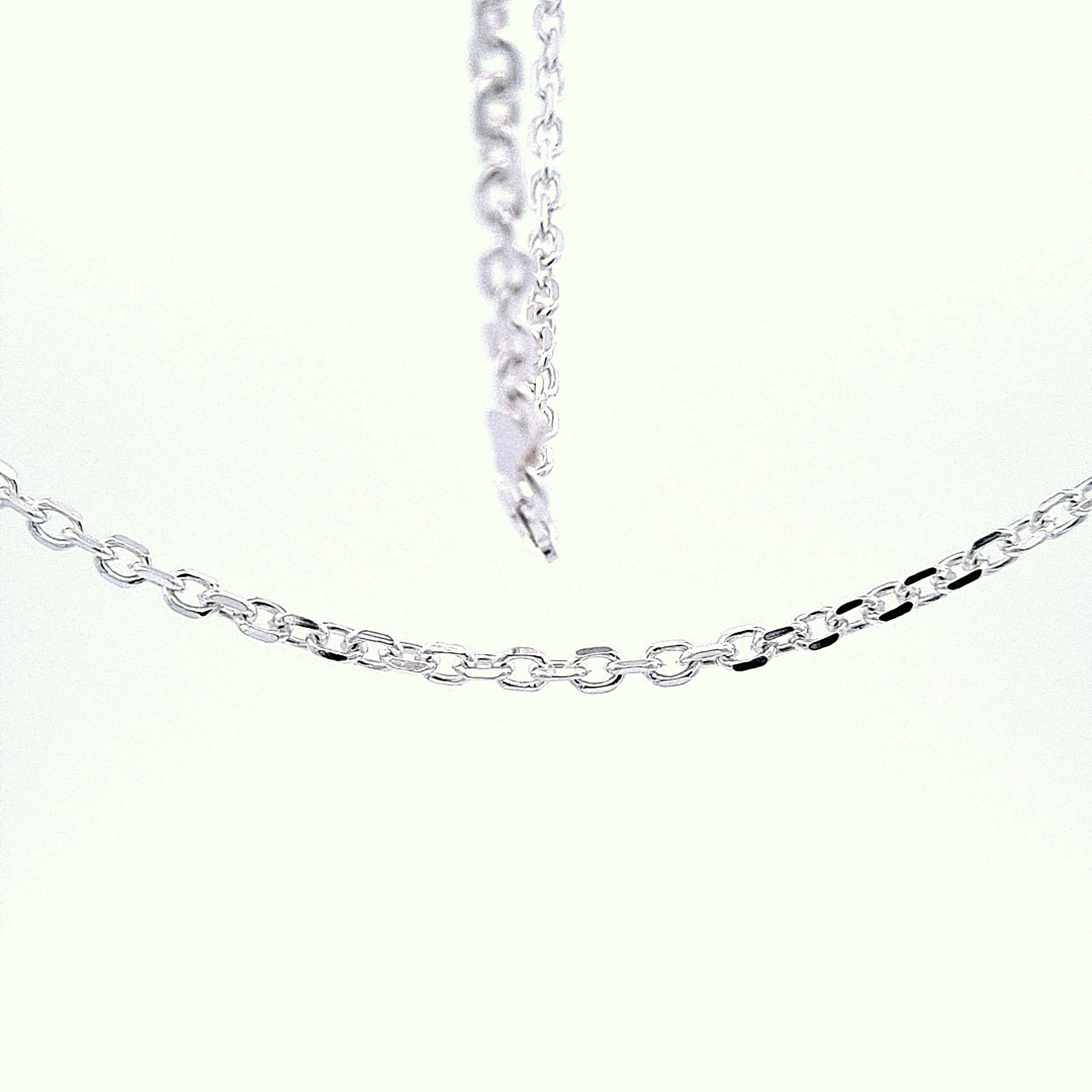 Sterling silver 20"/51cm diamond cut cable chain 27480