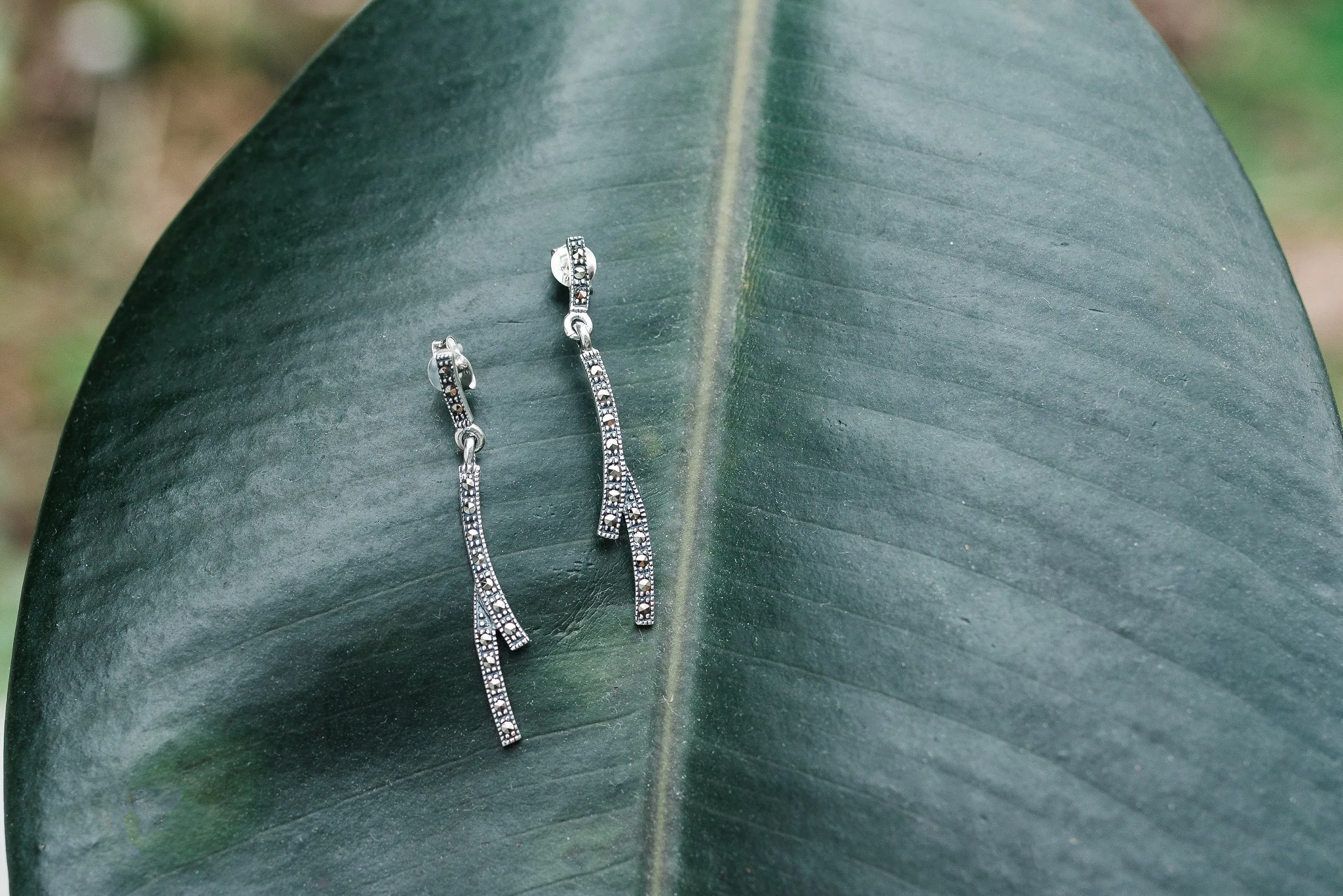 Sterling Silver & Marcasite Earrings