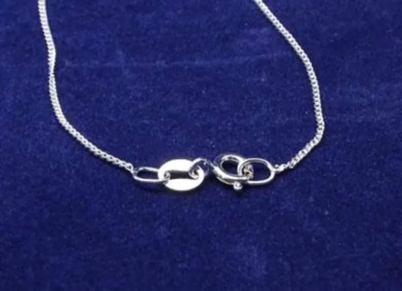 Sterling Silver Diamond Cut Curb Neck Chain 45cm