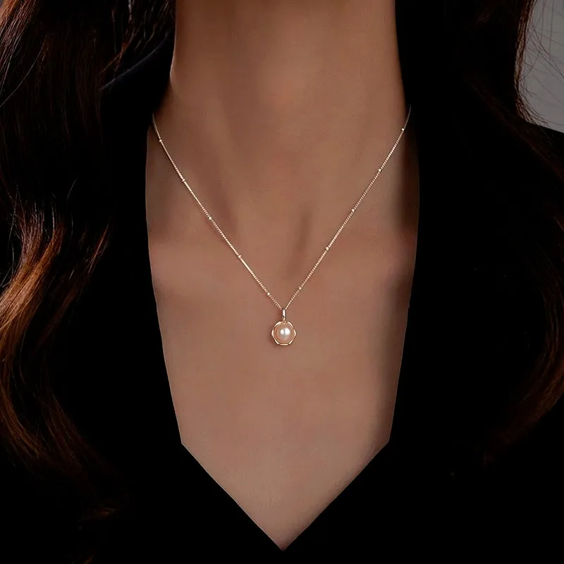 Sterling Silver Luxury Pearl Clavicle Necklaces