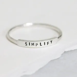 Sterling Silver Narrow Inspiring - Simplify