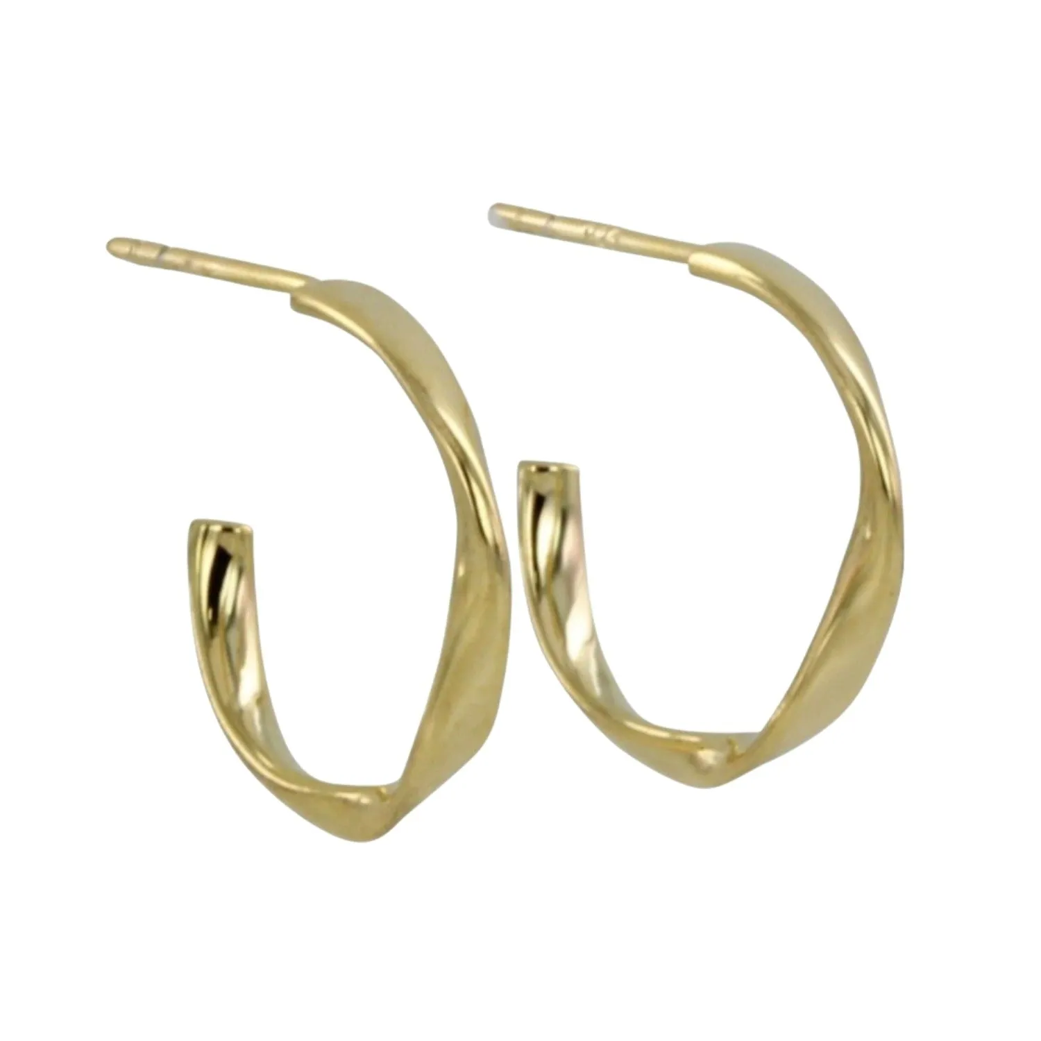 Sterling Silver Twister Hoop Earrings